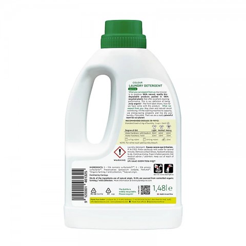 copy of All-purpose washing liquid for black and coloured clothes with orange blossom, Planet Pure, 1480ml