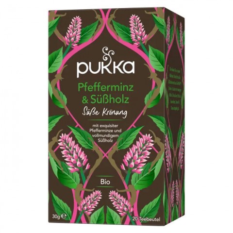 Освежающий травяной чай "Мята и лакрица", Pukka, 20 пакетиков