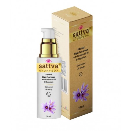 Naktinis veido kremas brandžiai odai Pro Age Night, Sattva Ayurveda, 50ml