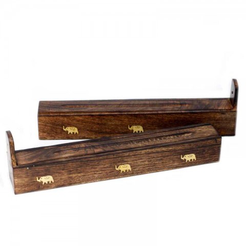 Mango wood incense stick holder-box Assorted