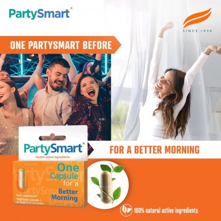 Maisto papildas lengvam rytui Party Smart, Himalaya, 10 kapsulių