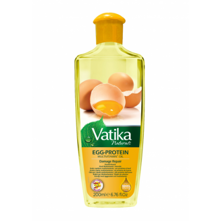 Atstatantis aliejus pažeistiems plaukams Egg Protein, Dabur Vatika, 200 ml