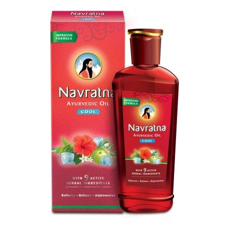 Vėsinantis ajurvedinis galvos ir kūno aliejus Navratna, Himani, 180ml