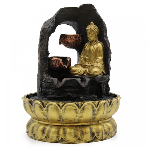 Stalinis vandens fontanas Auksinis Medituojantis Buddha, 30 cm