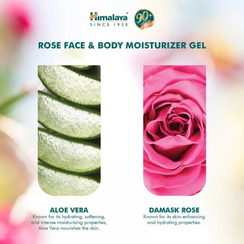 Moisturising Face and Body Gel Rose, Himalaya, 300ml