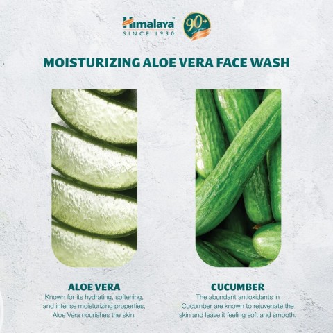 Moisturising face wash with aloe vera, Himalaya, 150ml