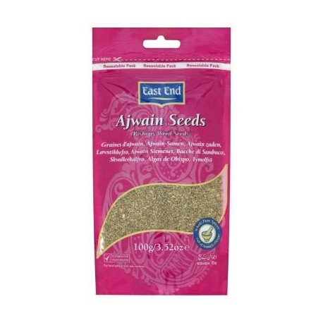Ajwain (šventkmynių) sėklos, East End, 100 g Ajwain (šventkmynių) sėklos, East End, 100 g