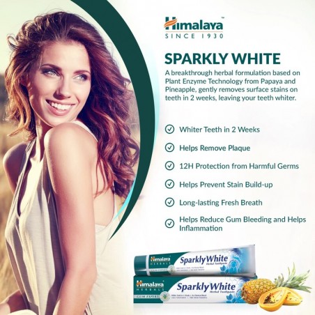 Balinanti dantų pasta Sparkly White Gum Expert, Himalaya, 75ml