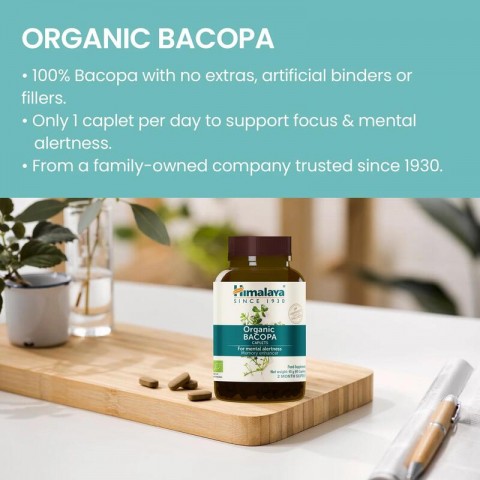 Bacopa Organic, Himalaya, 60 tablets