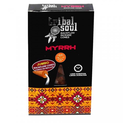 Atbulinio smilkymo kūginiai smilkalai Myrrh, Tribal Soul, 15g