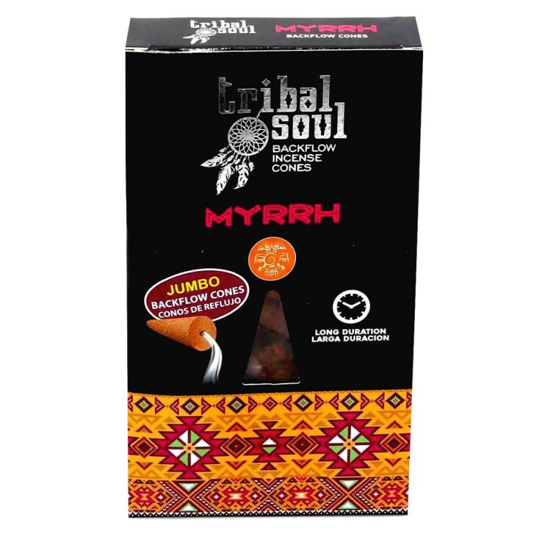 Atbulinio smilkymo kūginiai smilkalai Myrrh, Tribal Soul, 15g