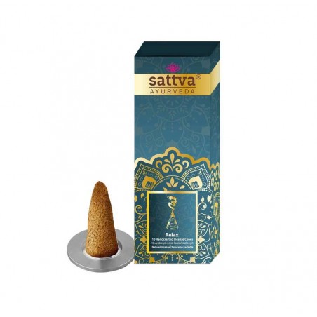 Eglės kvapo smilkalų kūgiai Relax, Sattva Ayurveda, 20g