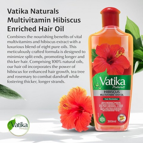 Hibiscus Hair Oil, Dabur Vatika, 200 ml