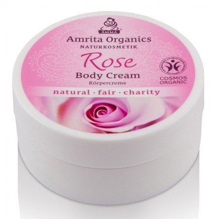 Kūno kremas Rose, Amrita Organics, 100ml