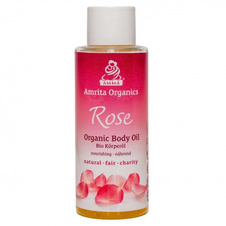 Drėkinantis kūno aliejus Rose, Amrita Organics, 100ml