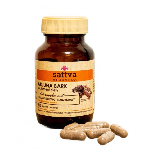 Maisto papildas Arjuna, Sattva Ayurveda, 60 kapsulių