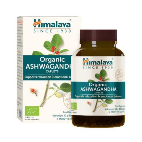 Maisto papildas Ashwagandha Organic, Himalaya, 60 tablečių