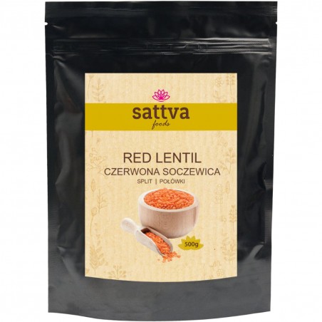 Skaldyti raudonieji lęšiai Red Lentils, Sattva Foods, 500g