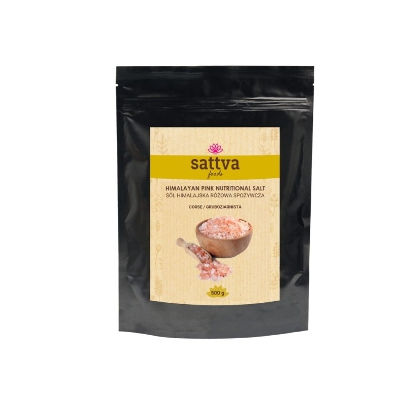 Rožinė druska Pink Salt, stambi, Sattva Foods, 500g