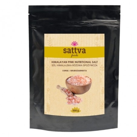 Rožinė druska Pink Salt, stambi, Sattva Foods, 500g