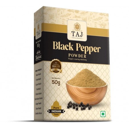 Juodieji pipirai Black Pepper, nesmulkinti, TAJ, 50g