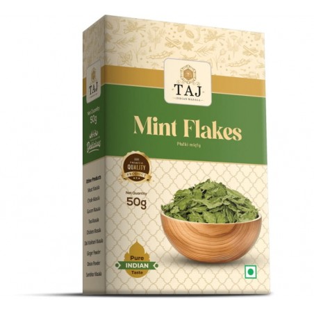 Džiovintos smulkintos mėtos Mint Flakes, TAJ, 50g