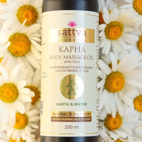 Kapha massage oil for oily skin, Sattva Ayurveda, 200ml