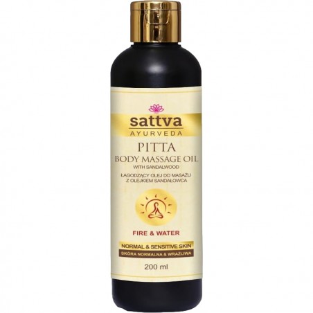 Masažo aliejus jautriai ir probleminei odai Pitta, Sattva Ayurveda, 200ml