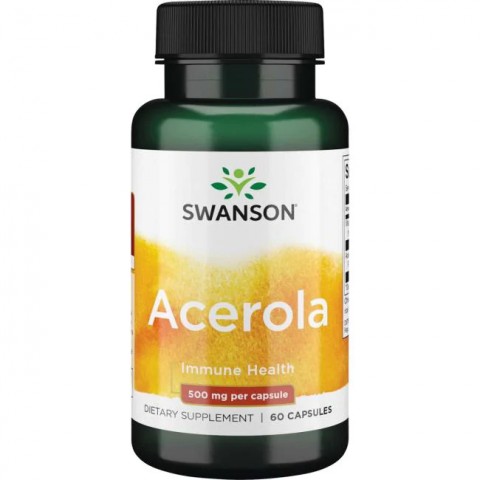 Acerola ir natūralus vitaminas C, Swanson, 125mg, 60 kapsulių