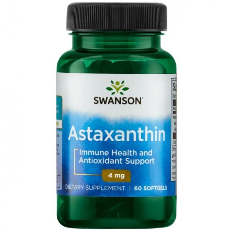 Astaksantinas, Swanson, 4mg, 60 kapsulių