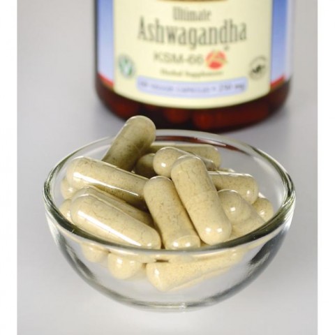 Ašvaganda KSM-66 ekstraktas, Swanson, 250mg, 60 kapsulių