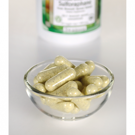 Brokolių ekstraktas Sulforafanas, Swanson, 400mcg, 60 kapsulių