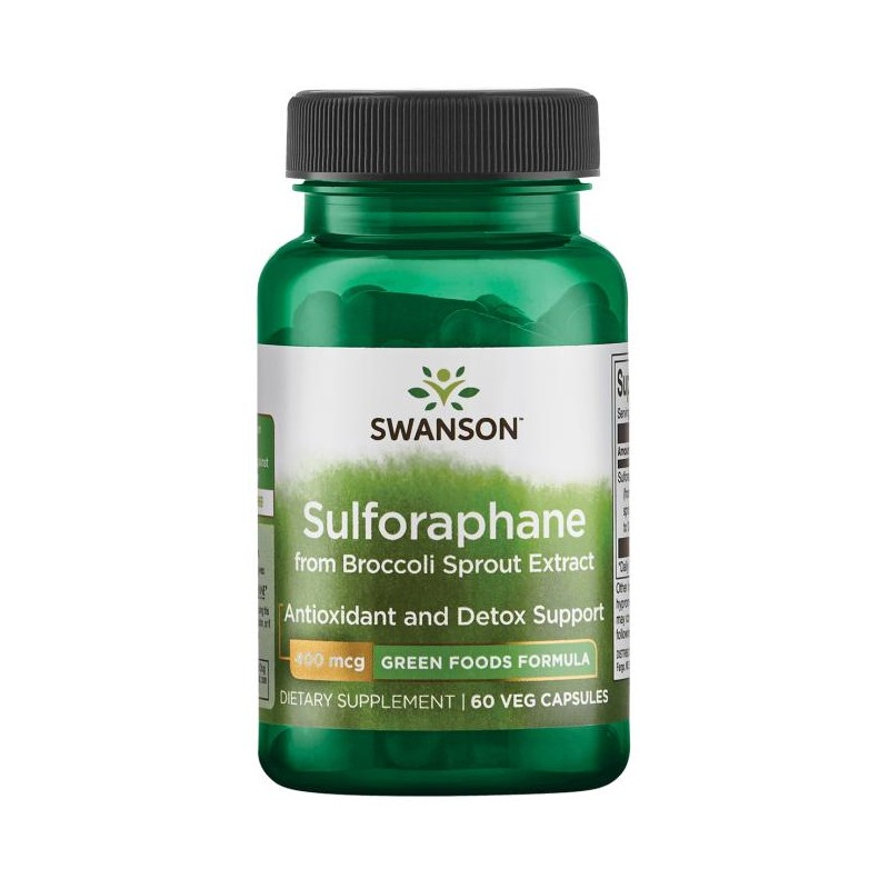 Brokolių ekstraktas Sulforafanas, Swanson, 400mcg, 60 kapsulių Brokolių ekstraktas Sulforafanas, Swanson, 400mcg, 60 kapsulių