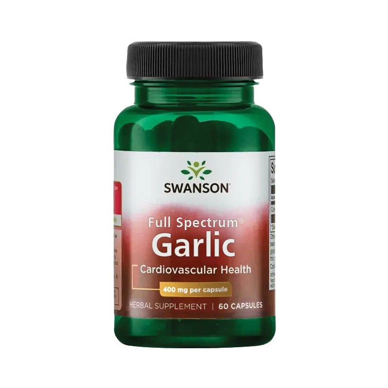 Valgomasis česnakas, Swanson, 400mg, 60 kapsulių Valgomasis česnakas, Swanson, 400mg, 60 kapsulių
