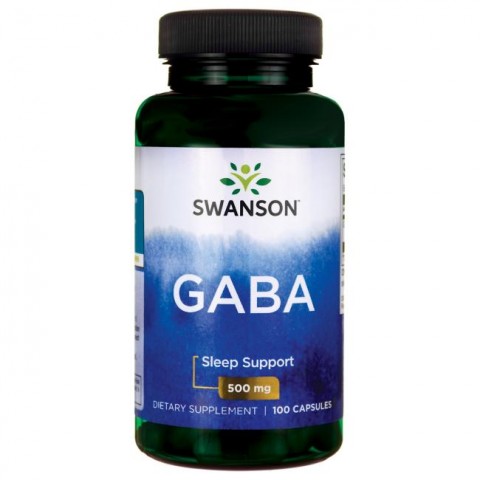 Гамма-аминомасляная кислота GABA, Swanson, 500 мг, 100 капсул