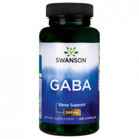 Gama-amino sviesto rūgštis GABA, Swanson, 500mg, 100 kapsulių