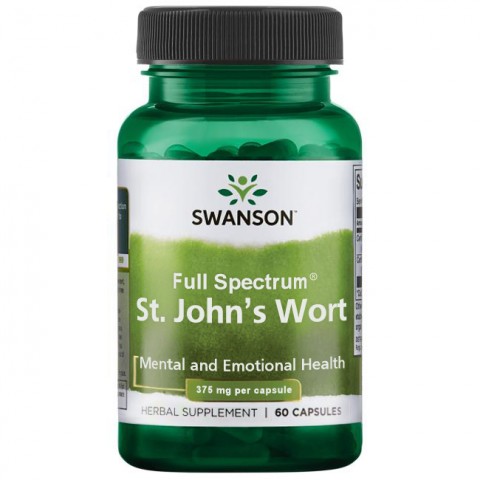 Jonažolė St.Johns Wort, Swanson, 375mg, 60 kapsulių