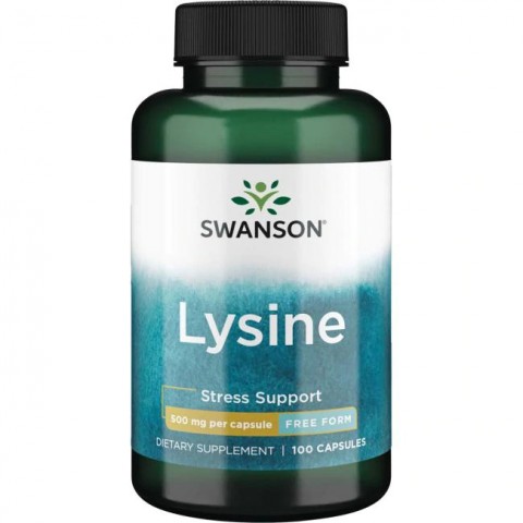 L-Lizinas, Swanson, 500mg, 100 kapsulių