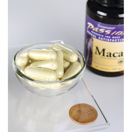 Peruvinė pipirnė Maca, Swanson, 500mg, 60 kapsulių