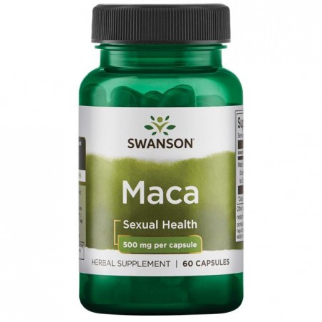Peruvinė pipirnė Maca, Swanson, 500mg, 60 kapsulių
