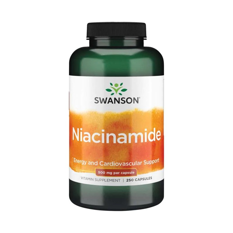 Vitaminas B3 Niacinas, Swanson, 500mg, 250 kapsulių Vitaminas B3 Niacinas, Swanson, 500mg, 250 kapsulių