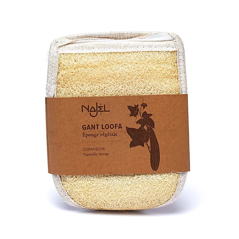 Natural loofah cloth for body scrubbing, Najel, 22cm