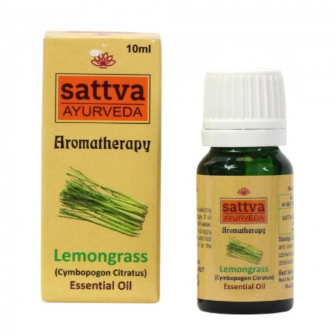 Citrinžolių eterinis aliejus Lemongrass, Sattva Ayurveda, 10ml