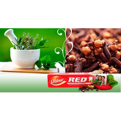 Dantų pasta su 7 vaistiniais augalais RED, Dabur, 200g