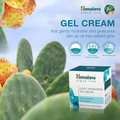 Lightly moisturising gel face cream, Himalaya, 50g