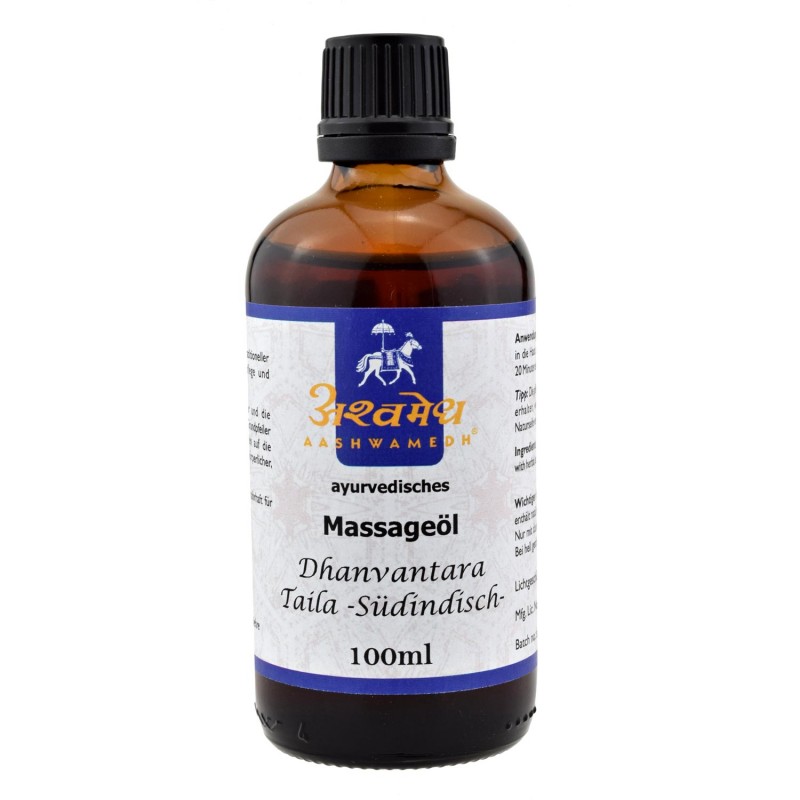 Masažo aliejus Dhanwantara Taila South India, Aashwamedh, 100 ml