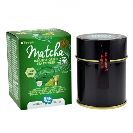 Premium klasės žaliosios arbatos milteliai Matcha Organic, Terra Sana, 30g