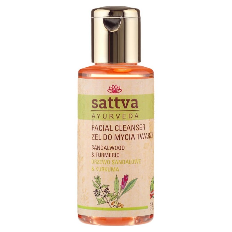 Veido prausiklis su santalu ir ciberžole Sandalwood, Sattva Ayurveda, 100ml