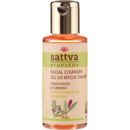 Veido prausiklis su santalu ir ciberžole Sandalwood, Sattva Ayurveda, 100ml