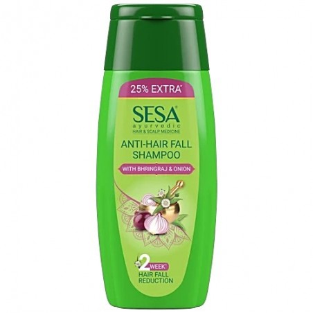 Plaukų šampūnas slenkantiems plaukams Bhrigraj & Onion, Sesa, 200ml